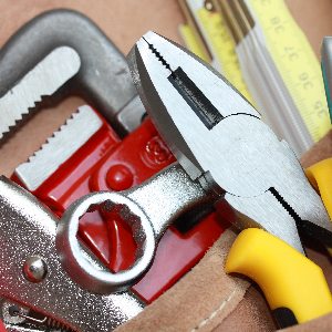 Collection of hand  tools.