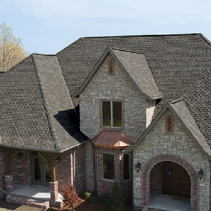 New home with shingled roof